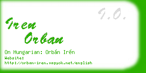iren orban business card